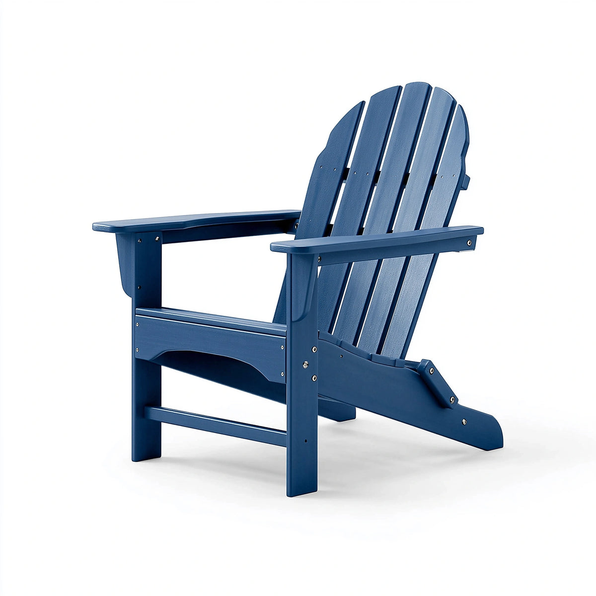 Adirondack Gartenstuhl 83 x 80 x 98 cm aus lackiertem Holz in Dunkelblau mit breiten Armlehnen
