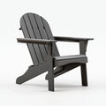 Adirondack-Gartenstuhl 83 x 80 x 95 cm aus Kunststoff Anthrazit mit breiten Armlehnen