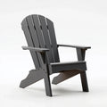 Adirondackstuhl 98 x 78 x 92 cm Kunststoff Anthrazit für den Außenbereich mit Armlehnen