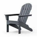 Adirondackstuhl 79 x 85 x 95 cm aus Holz Grau für Garten und Terrasse