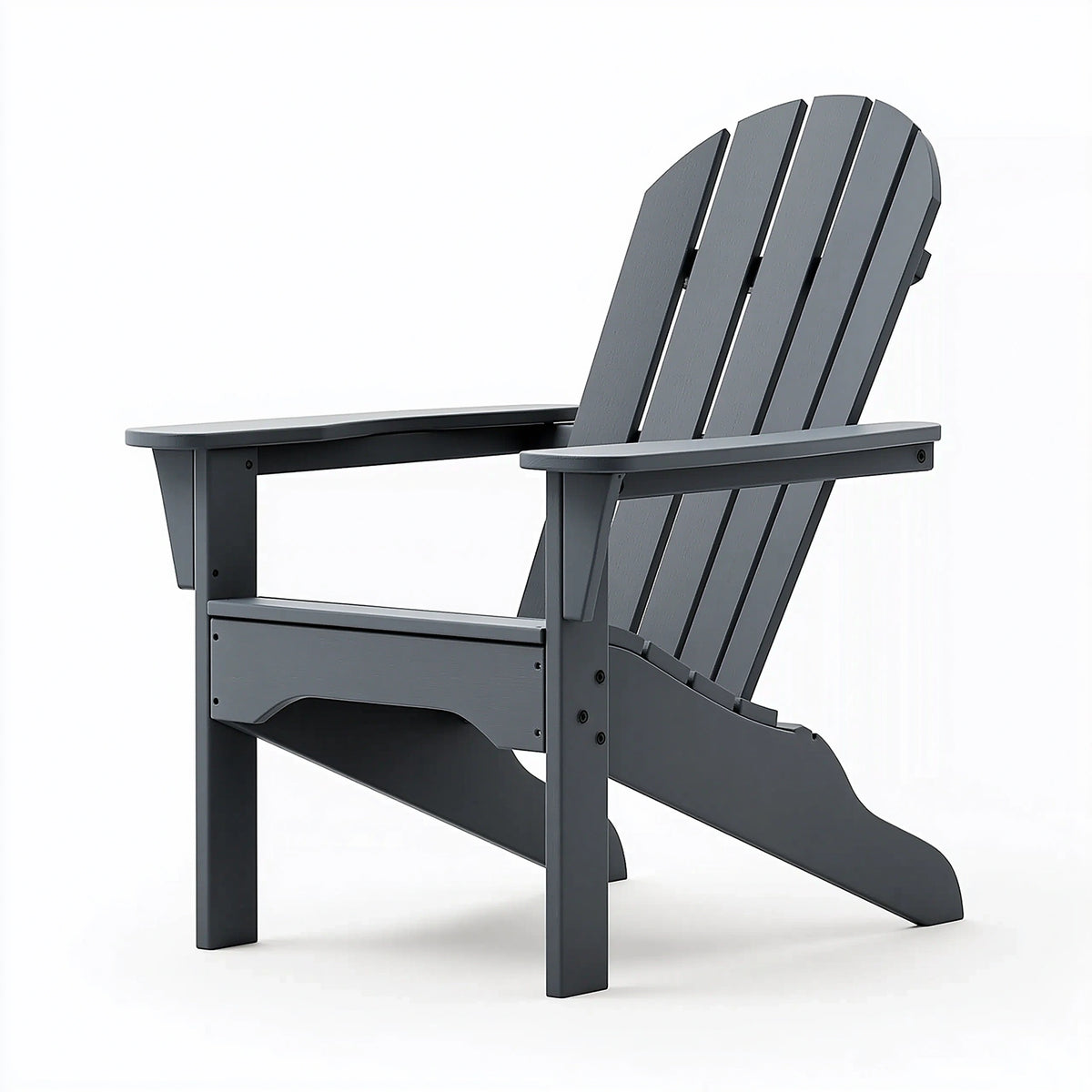 Adirondackstuhl 79 x 85 x 95 cm aus Holz Grau für Garten und Terrasse