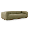 3-Sitzer Sofa 230 x 95 x 78 cm olivgrüner Textilbezug modernes Wohnzimmer Sofa