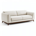 2-Sitzer Sofa 180 x 90 x 85 cm cremefarbener Stoffbezug Holzgestell mit gepolsterten Armlehnen