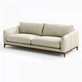 2-Sitzer Sofa 220 x 95 x 85 cm cremefarbener Stoffbezug Holzfüße moderner Wohnstil